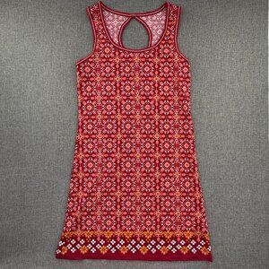 Max Studio Boho Shift Dress Sleeveless XS Keyhole Back Lightweight Stretchy‎